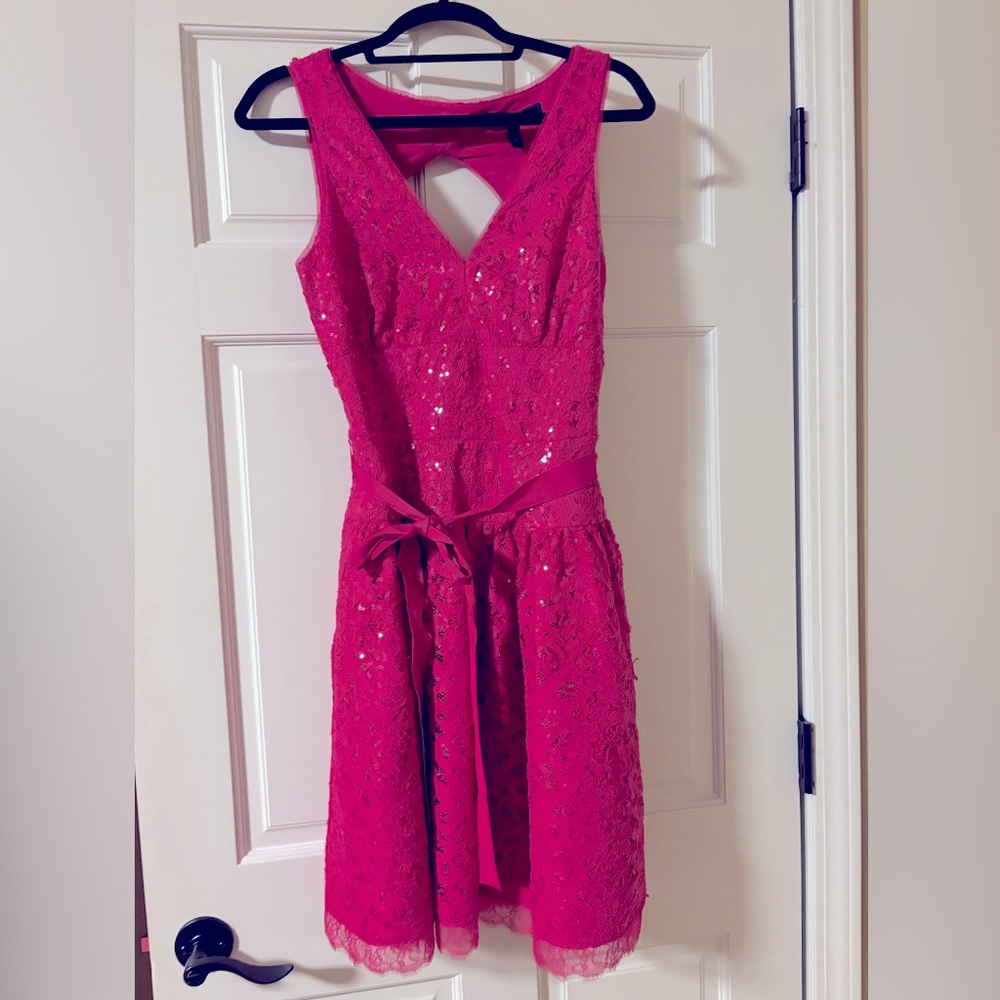 BCBGMaxAzria Pink Sequin Dress